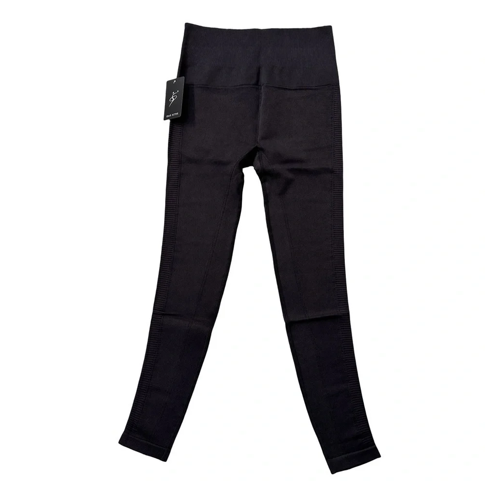 OtoS Active Charcoal Black Athletic Compression Capri - Picture 6 of 7